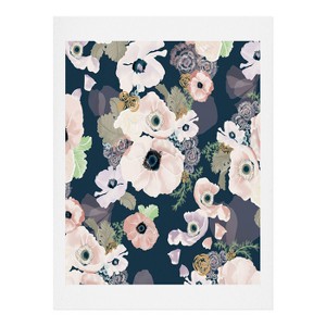 Khristian A Howell Une Femme In Blue Art Print 16" x 20" - Deny Designs: Modern Botanical Wall Decor, Digital Artwork - 1 of 1