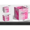 INFURNIC Utility Storage Shelves Set of 6 Foldable Collapsible Storage Box with Handles, Colorful Cube Storage Bins, Dark Pink, 10.5"*10.5"*11" - 3 of 4
