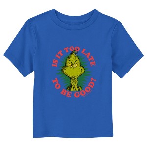 Toddler's Dr. Seuss Grinch Is It Too Late T-Shirt - 1 of 3