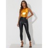 INSPIRE CHIC Women's Party Shiny Sleeveless Keyhole Back Club Metallic Tank Top - 2 of 4