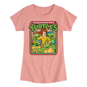 Girls' - Teenage Mutant Ninja Turtles - Retro Group April Fitted Short Sleeve Graphic T-Shirt - 1 of 4
