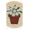 Earth Rugs Daisy Clay Pot Printed Round Trivet – 10" Braided Jute Hot Pad - 3 of 3