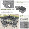 YOOCOZZ  Patio Rattan Furniture Set with Adjustable Table and Recliners - 3 of 4