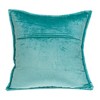 Parkland Collection,Gorty Aqua Solid Quilted Throw Pillow - 2 of 4
