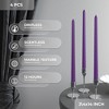 14 inch Taper Candles Set of 4 - Tall Candles for Home, Ideal as Wedding Candles and Dinner Candles Unscented - Smokeless and Dripless Taper Candles - 3 of 4