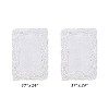 Shaggy Border Collection 2-Piece Bath Rug Set 100% Cotton Tufted Weave Ruffle Border Pattern Bathroom Rug for Machine Washable Bathmat - 2 of 4