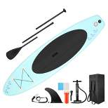 Ancheer iSUP Inflatable Stand Up Paddle Board with Carry Bag, Floating Paddle, Coil Leash, and Repair Kit with 265 Pound Capacity, Lake Blue