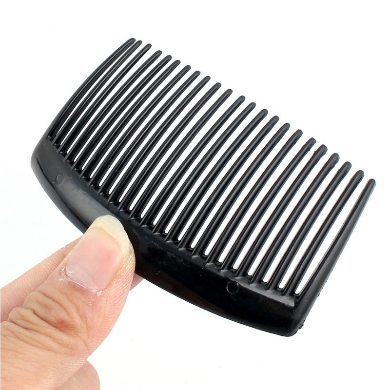 Unique Bargains Women's Plastic Handmade 23 Tooth DIY Jewelry Accessories Hair Combs Black 8 Pcs, 4 of 5