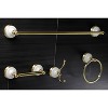 4pc Victorian Porcelain Bathroom Accessory Set Polished Brass - Kingston Brass - 2 of 2