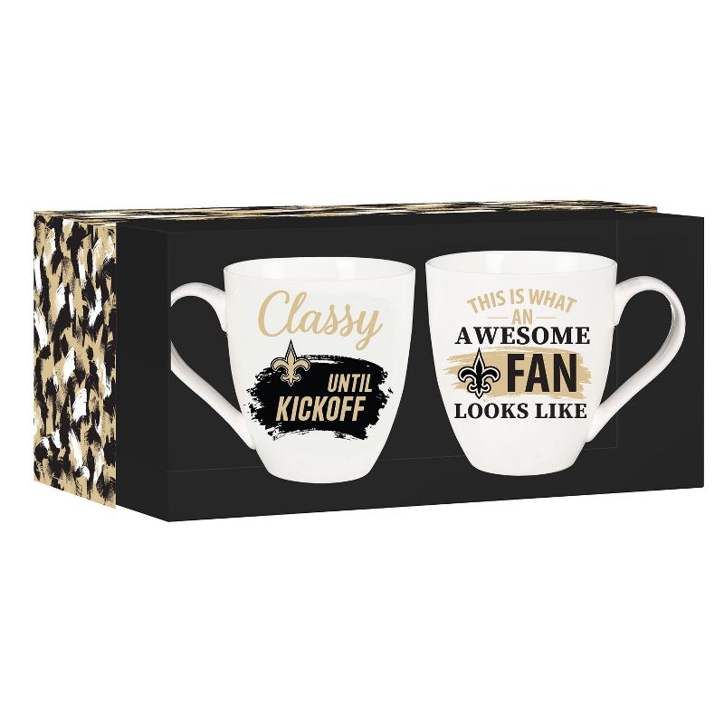 Evergreen New Orleans Saints, Ceramic Cup O'Java 17oz Gift Set, 4 of 7