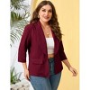 Coolmee Women Plus Size Blazers Business Casual Long Sleeve Open Front Work Office Suit Jackets Trendy Clothes with Pockets - 4 of 4