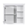 Grungis Wall Mounted Bathroom Storage Cabinet,30'' x28'' Medicine Cabinet with 3 Open Shelves and Mirror,Storage Cabinet for Bathroom - 4 of 4