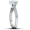 Pompeii3 2.27Ct Diamond Engagement Matching Wedding Ring Set 14k White Gold Lab Created - Size 7 - 3 of 4