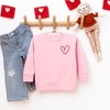 The Juniper Shop Embroidered Hand Drawn Heart Toddler Graphic Sweatshirt - 2 of 3