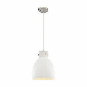 Newton Bell - 1 Light Pendant with Metal Shade In Industrial Style-12.5 Inches Tall and 10 Inches Wide - 1 of 1