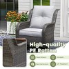 Outdoor Woven Rattan Swivel Chair, 360-Degree Rotating Patio Lounge Chair for Garden, Balcony, and Poolside - 4 of 4