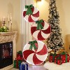 LuxenHome 5.5-Ft Peppermint Candy Christmas Red and White Lights Holiday Decoration, Indoor and Outdoor Multicolored - 3 of 4
