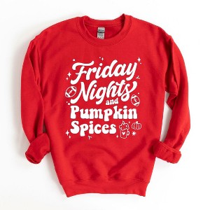 Simply Sage Market Women's Graphic Sweatshirt  Friday Nights And Pumpkin Spices - 1 of 4