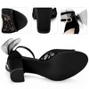 BLISSFUL STEP Women's Lace Bow Decor Open Toe Heeled Sandals - 3 of 3