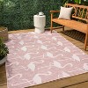 JONATHAN Y Liana Casual Coastal Flamingos Two-Tone Indoor/Outdoor Area Rug - 3 of 4