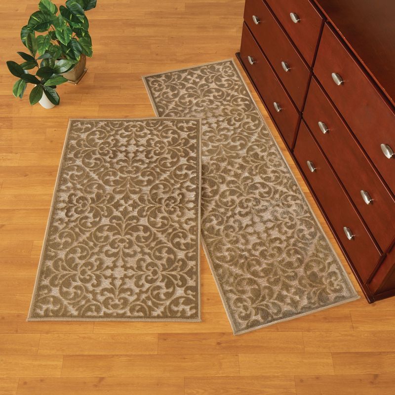 Collections Etc Myla Scrolling Geometric Design Accent Rug, 3 of 5