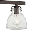 Possini Euro Design Bellis Modern Industrial Wall Light Bronze Brown Hardwire 23 1/2" 3-Light Fixture Clear Glass Shade for Bedroom Bathroom Vanity - 3 of 4