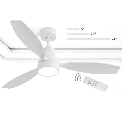 HOMLUX 52" Low Profile Ceiling Fan with Remote Control Reversible Motor