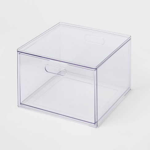 Stackable Clear Drawer Organizer Bins, Bathroom Organizers, Clear