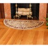 ACHLA Designs 22"x44" Oriental Half Round Handmade Woven Hearth Rug Beige: Floral Pattern, Wool, Indoor Use - 4 of 4