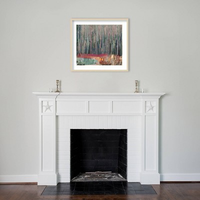 Forests Edge Abstract Giclee Print with Hardwood Frame