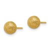 Chisel Stainless Steel Polished Laser cut Yellow IP-plated 6mm Ball Stud Earrings - 2 of 4