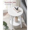 Round Side Table with Lower Shelf, End Table for Small Spaces, Nightstand - 4 of 4