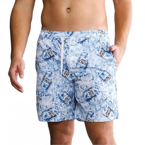 Busch Mens Busch Light Ice Stretch Board Shorts - Small (28-30)