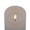 Set of 3 White LED Candles with Remote Timer, L:D3X6" M:D3X5" S:D3X4" - 4 of 4