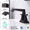 ChicFurnit Bathroom Sink Faucet Modern 2 Handle Centerset Faucet with Pop Up Drain and Lead Free Design for Stylish Vanity, Bronze, 10.8"*10.15"*6.5" - 2 of 4