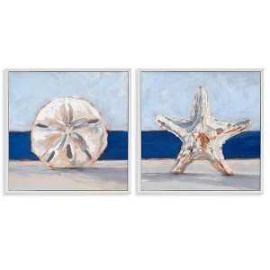 Stupell Industries Sea Life Starfish Seashell Painting, 17" x 17" - 1 of 4
