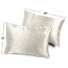 Sweet Jojo Designs Decorative Satin Pillowcases Cheetah Ivory Beige Gold 2pc - 4 of 4