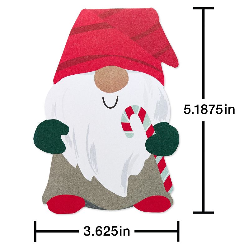 10ct Gnome with a Candy Cane Blank Christmas Cards, 6 of 8