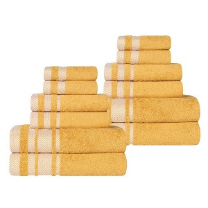 Cotton Medium Weight 12 Piece Bathroom Towel Set by Blue Nile Mills - 1 of 4