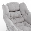 Okak Modern Recliner Accent Chair Lounge Armchair with Ottoman Footrest,Comfortable Leisure Chair for Living Rooms,Relaxation Areas - 3 of 4