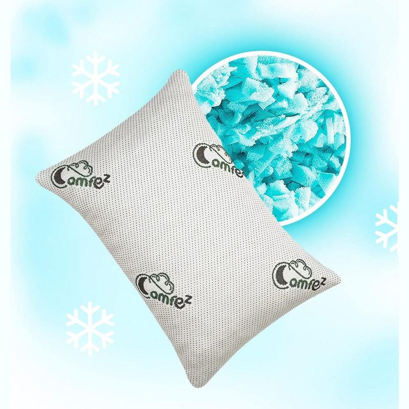Comfez Shredded Memory Foam Pillow with Removable Cover - Single Pillow White, 2 of 10