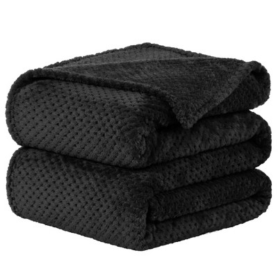 PiccoCasa Soft Warm Flannel Fleece Fuzzy Plush Lightweight Microfiber Bed Blanket