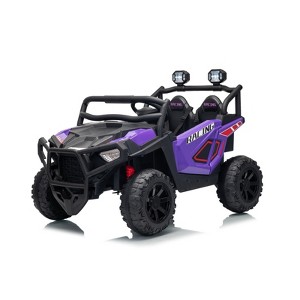Jojoka 24V 2-Seater Electric UTV for Big Kids, 4-Wheeler Suspension,3 Speeds, Remote Control, Bluetooth, LED Lights - 1 of 3