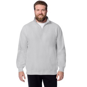 KingSize Reverse Weave 1/4 Zip Up Hoodie - 8XL, Heather Grey : Target