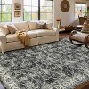 Vintage Washable Area Rug with Non-Shedding, Foldable Floral Print Rug with Non-Slip & Stain Resistant for Living Room, Bedroom - 3 of 4