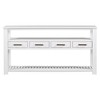 U_STYLE Modern Sofa Table for Living Room - Spacious Storage with 4 Drawers & 2 Shelves - 3 of 4