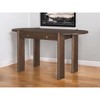 HomeRoots 59" Dark Brown Solid Wood Oval Writing Desk - 2 of 4
