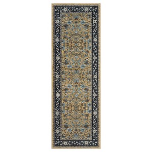 Coolmee Washable Runner Rug Kitchen Rugs and Mats Non Skid Washable Waterproof Carpet Runner for Living Room Bedroom Bathroom Navy Blue - 1 of 4