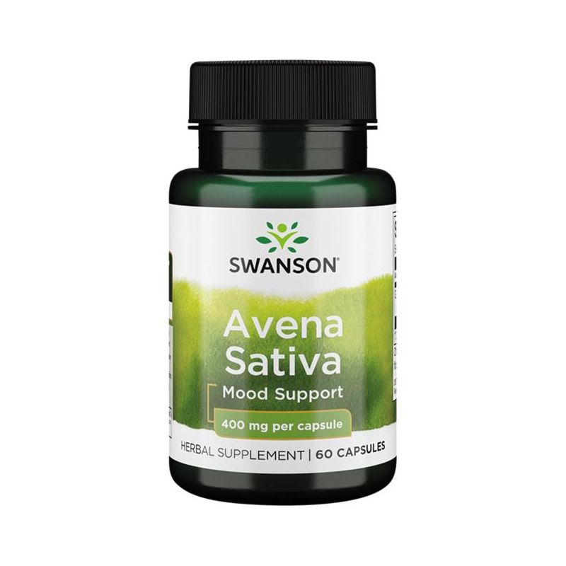 Swanson Avena Sativa 400 mg 60 Caps, 1 of 2