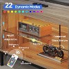 Bestier 80 Inch LED Gaming TV Stand with Glass Shelves - 3 of 4
